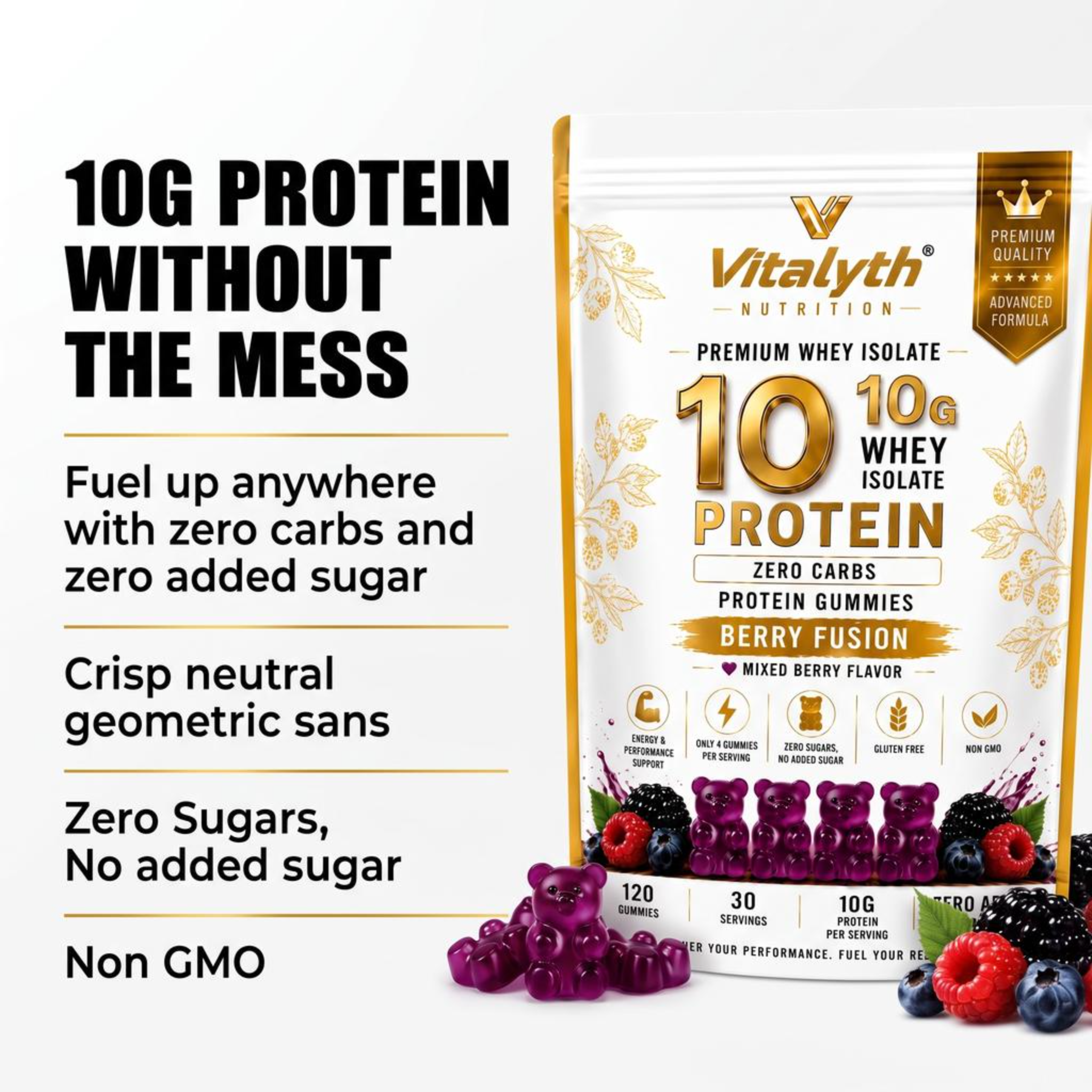 10G Whey Isolate Protein Gummies