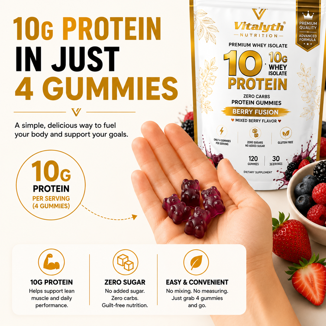 10G Whey Isolate Protein Gummies